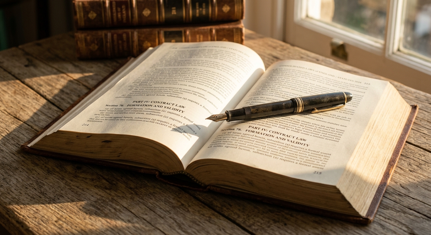 United States pen resting on an open legal statute book