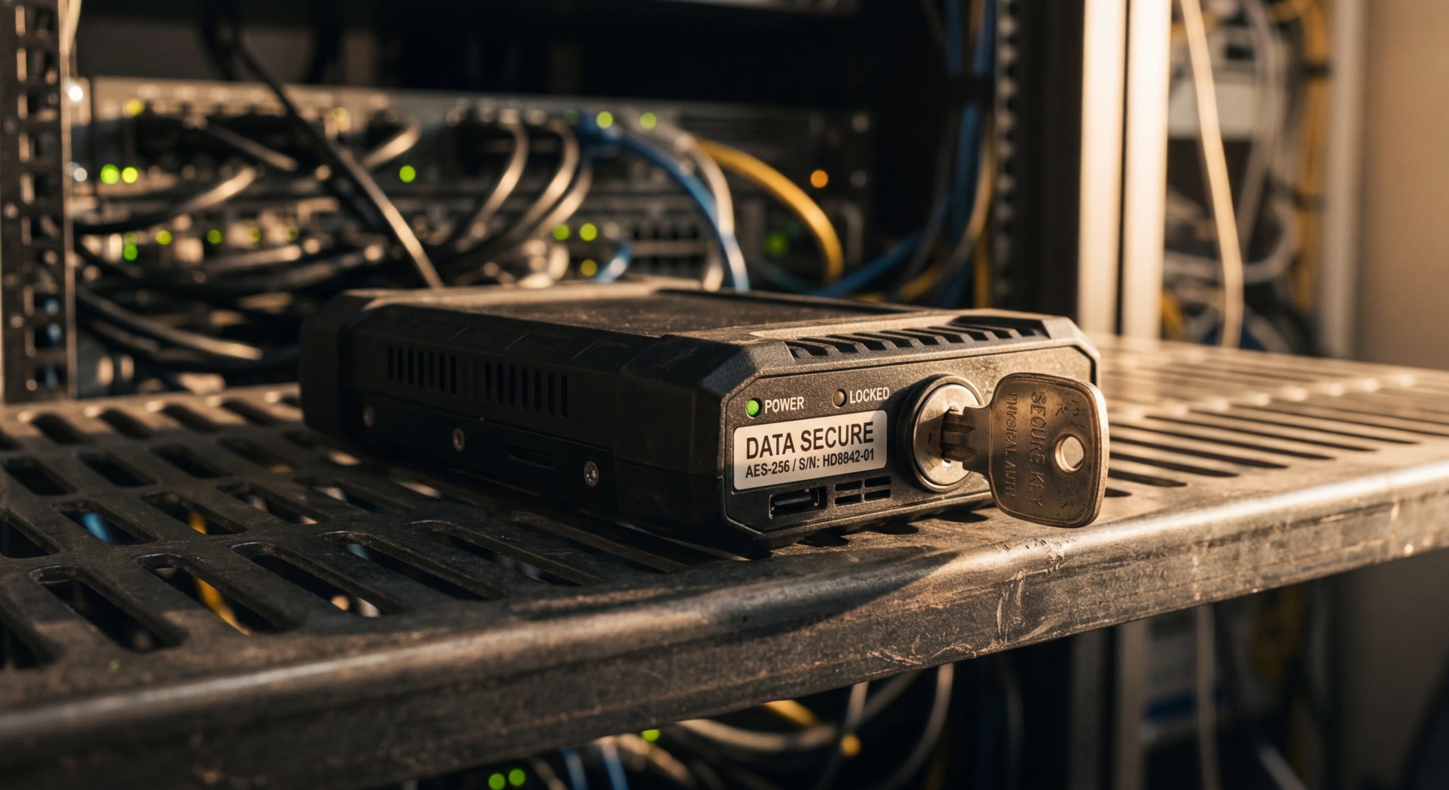 Encrypted drive representing Nevada's encryption safe harbor for data breach notification