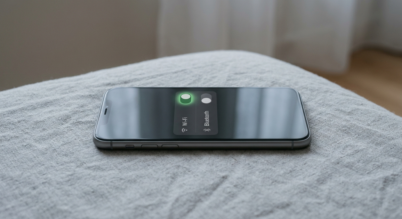 Smartphone showing on/off toggle switches, representing EU cookie banner accept and reject controls