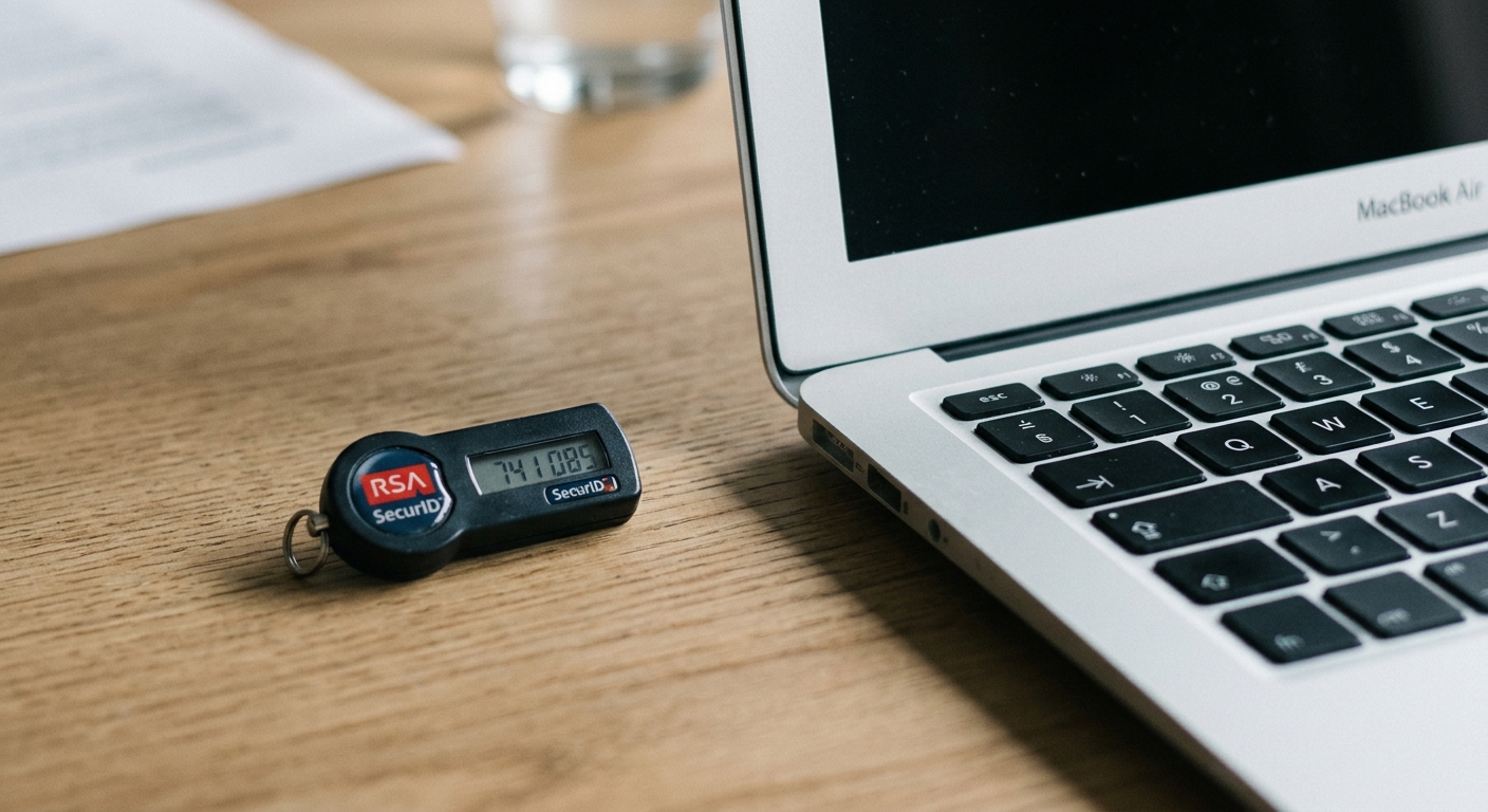 Two-factor authentication hardware token, representing security remediation after a data breach