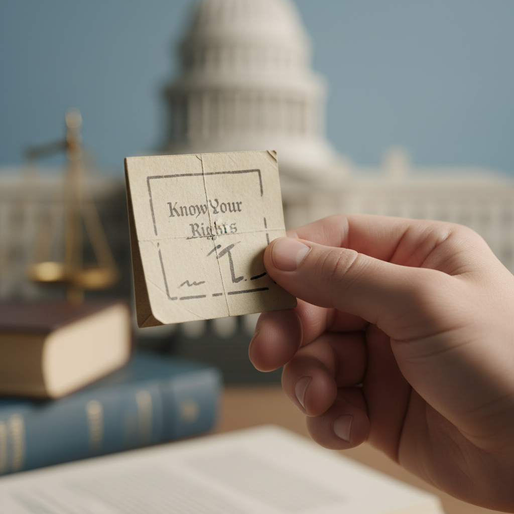 Know your rights card for encounters with immigration enforcement