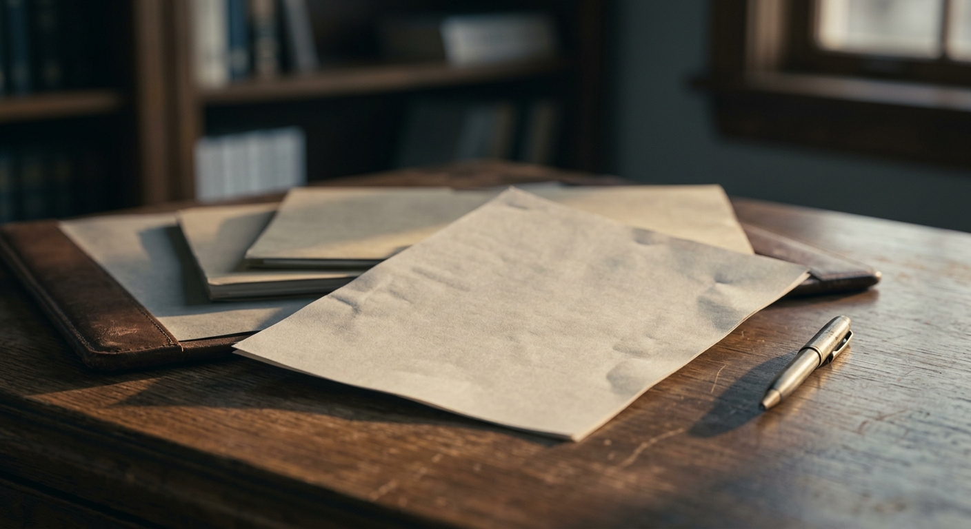 a blank court petition form on a desk, no people