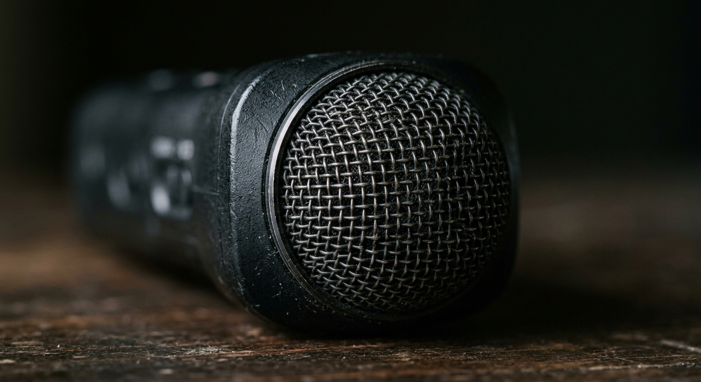 Microphone grille close-up on a Ring doorbell