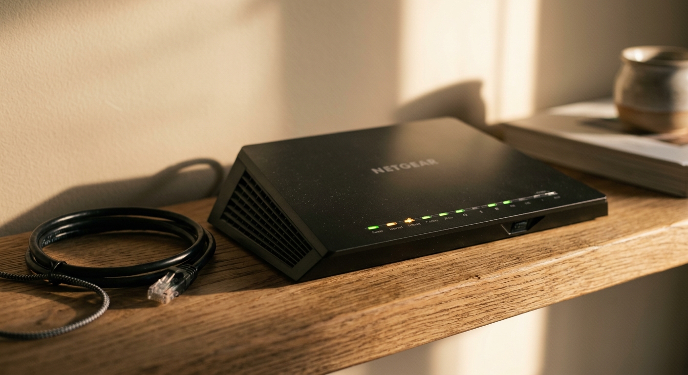 Rhode Island Netgear Wi-Fi router representing Ring account security and network connectivity