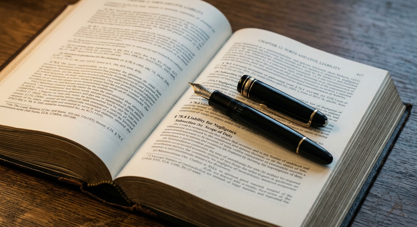 Wyoming pen resting on an open legal statute book