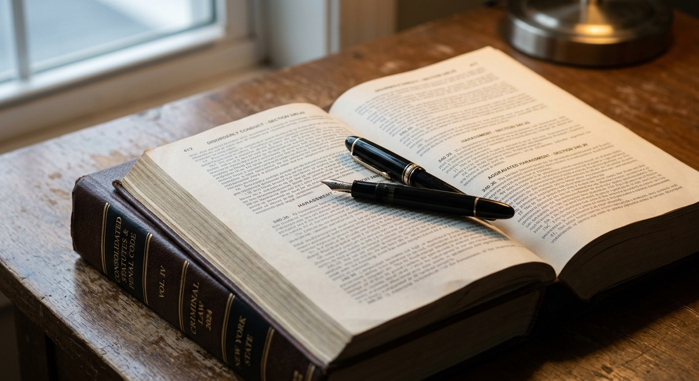 Ohio pen resting on an open legal statute book