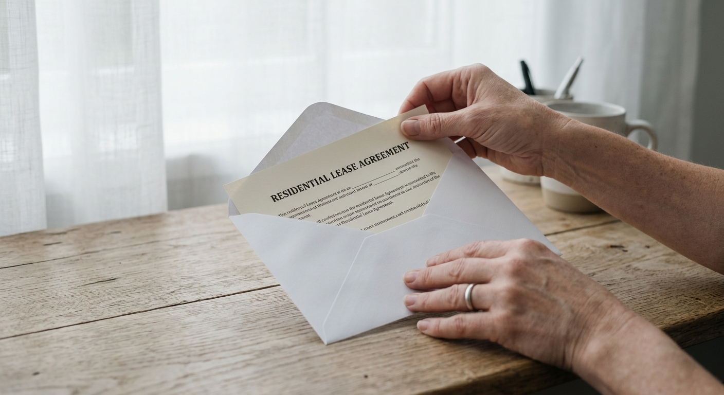 Paperwork on a homeowners association architectural rule
