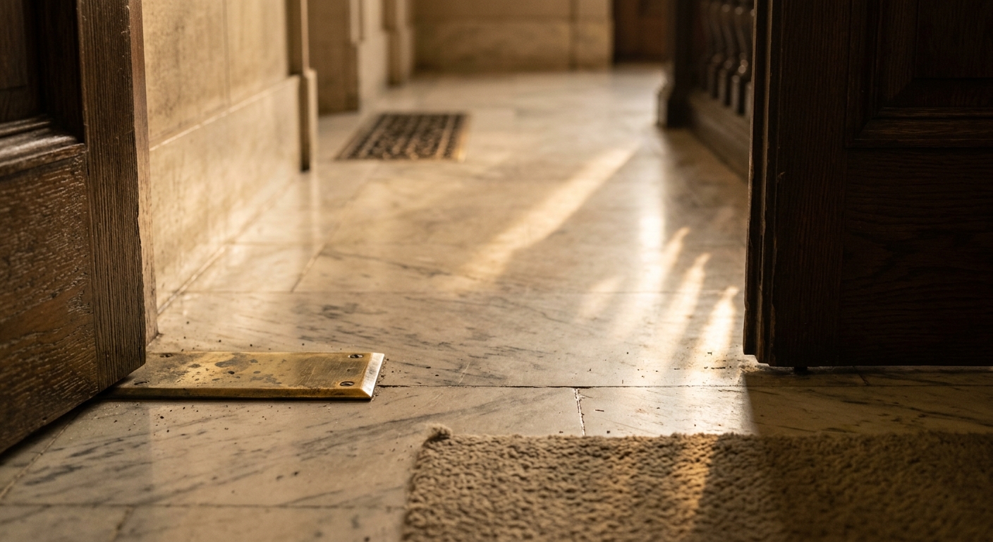 Washington official government building hallway with marble floors